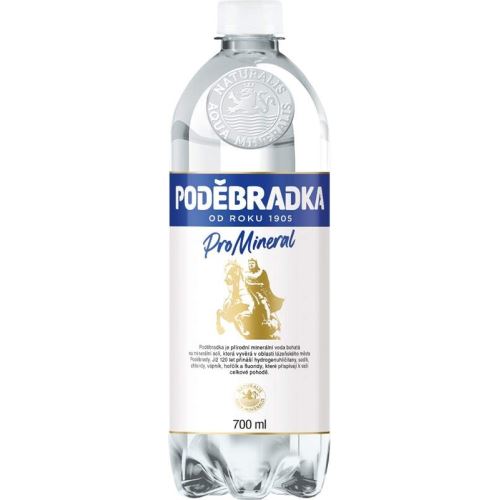 Poděbradka ProMineral Minerální voda jemně perlivá 0,7 l PET