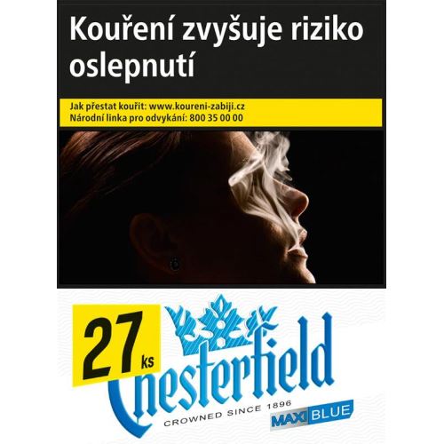 Chesterfield blue (CROWN) 27s/215,-/cigarety/U