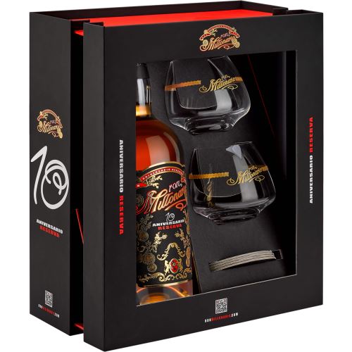 Rum Millonario 10let 40% 0,7 l + 2x sklo Peru