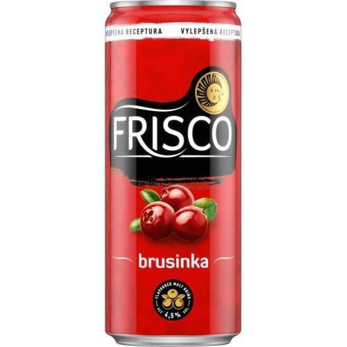 Frisco Brusinka kvašený sladový nápoj PLECH 330ml