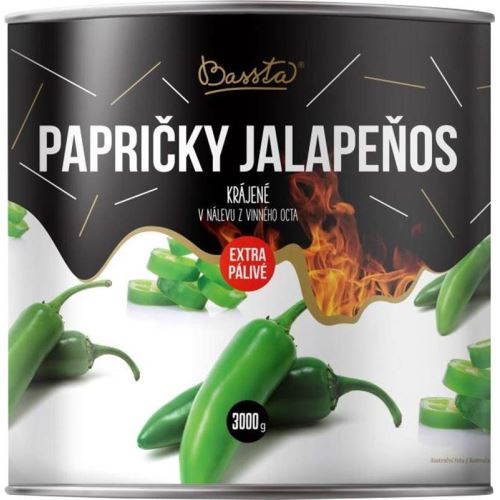 Papričky Jalapeno krájené 3kg Bassta