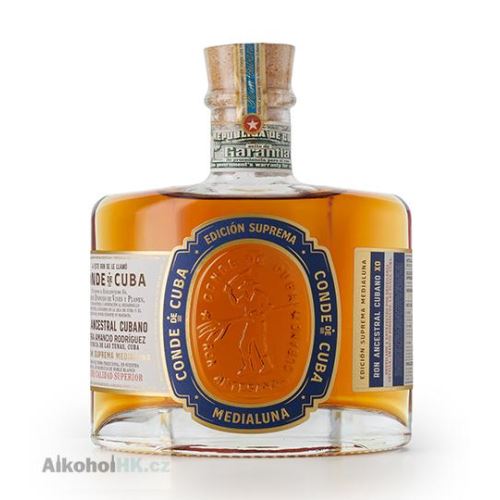 Rum Conde de Cuba Medialuna  38% 0,7 l Kuba