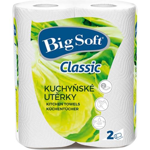 Utěrky kuchyňské Classic 2-vrstvé Big Soft 2x51m