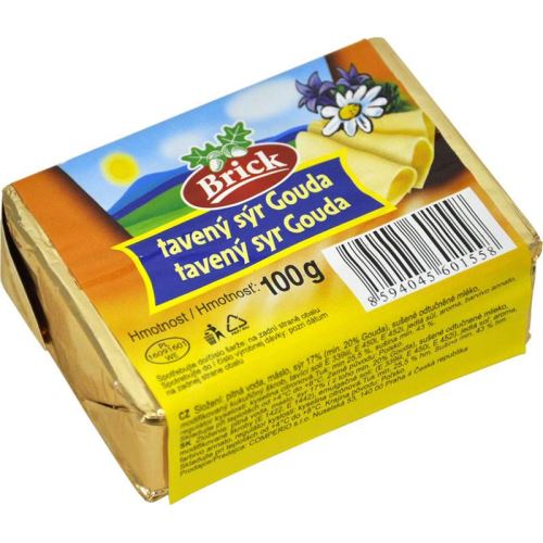 Tavený sýr gouda 100g  Brick