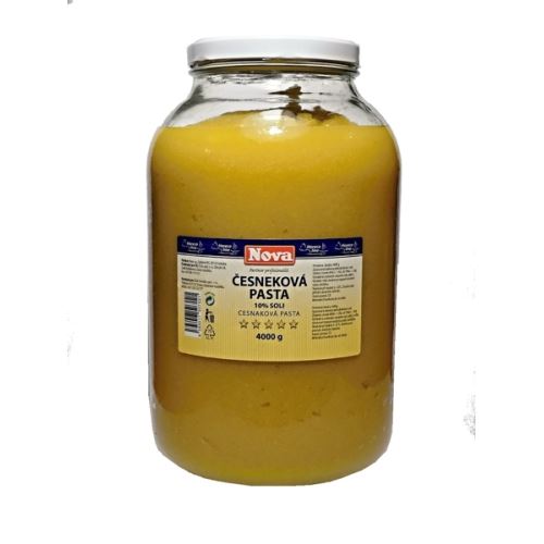 Česneková pasta 10% soli S4 sklo