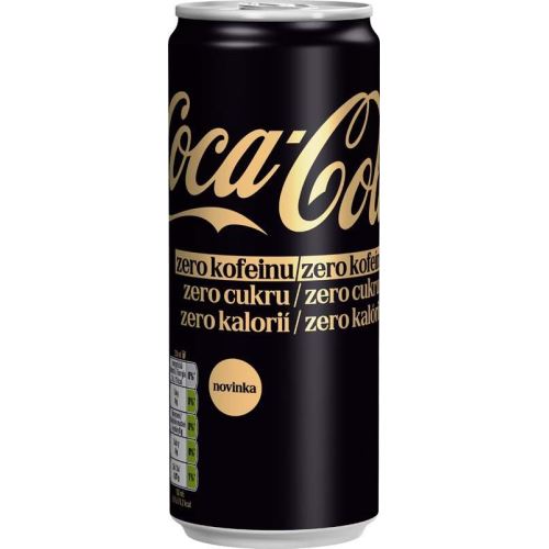 Coca-Cola Zero kofeinu zero cukru 330ml plech