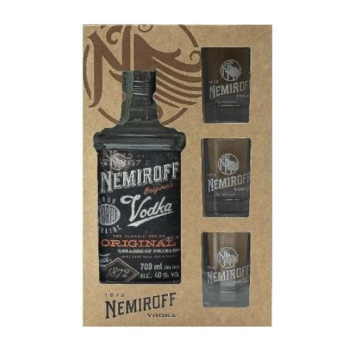 Vodka Nemiroff Original 40% 0,7 l + 3x sklo krabička Ukrajina