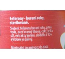 Sterilované Feferony beraní rohy 640g
