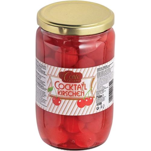Koktejlové třešně Conte di Roma bez stopky 750g/800g