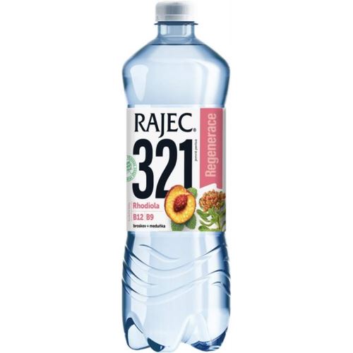 Rajec 321 Pramenitá voda broskev+meduňka jemně perlivá 0,75 l PET