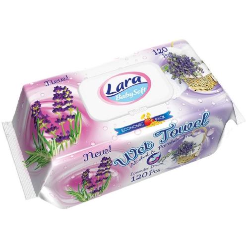 Ubrousky vlhčené Lara sensitive 120ks