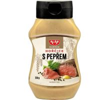 Hořčice Gurmán plnotučná s jalapeňos/s pepřem 350g Alba (1)