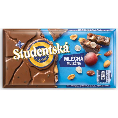 Čokoláda studentská pečeť 170g více druhů