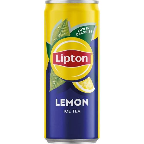 Lipton Ledový čaj černý citron méně cukru 0,33 l plech