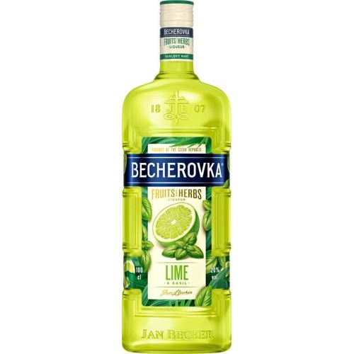 Likér Becherovka Karlovarská Lime&Basil 20% 1 l