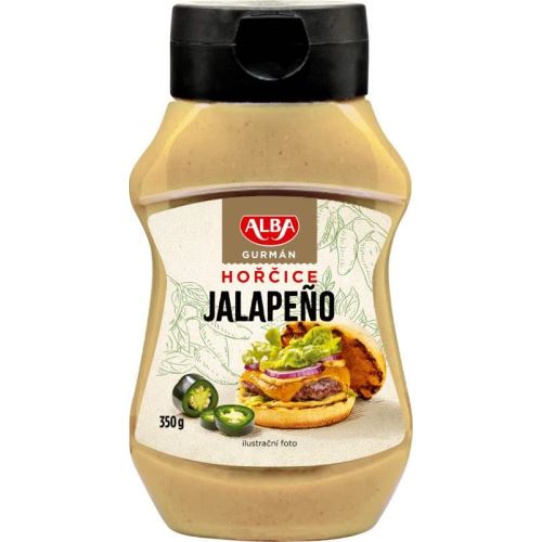 Hořčice Gurmán plnotučná s jalapeňos/s pepřem 350g Alba