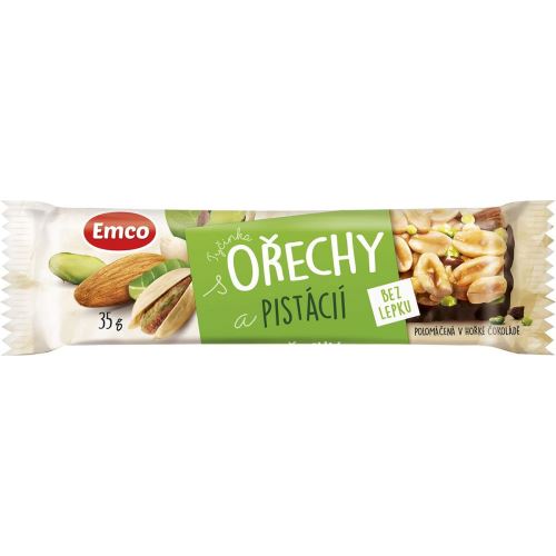 Tyčinka Emco Ořechy a pistácie 35g