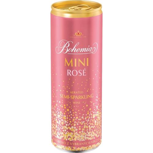 Sekt Bohemia Mini Rosé 10% 250ml plech