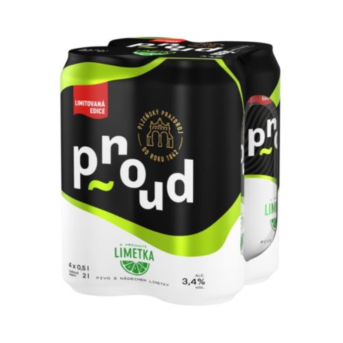 Proud  3,4 % 0,5 více druhů l plech