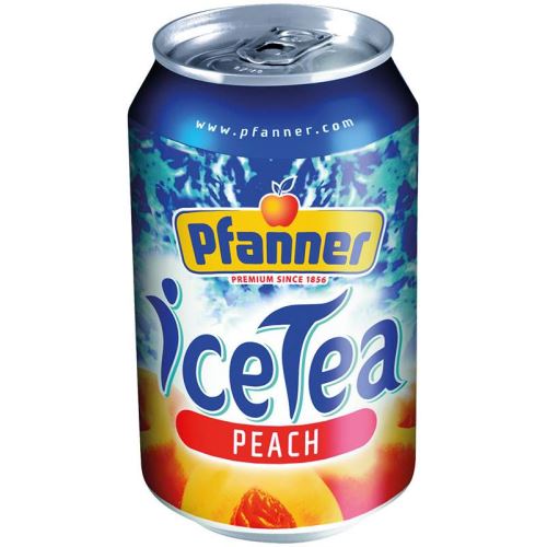 Ledový čaj černý broskev 0,33 l plech Pfanner