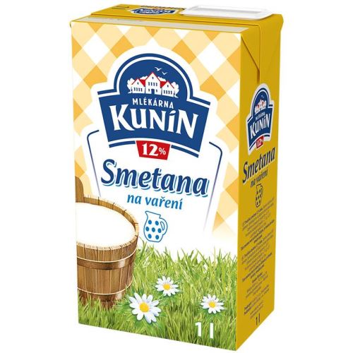 Smetana na vaření 12% 1l Kunín (8308)