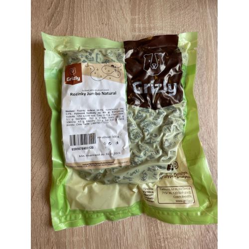 Rozinky Jumbo natural 500g Grizly