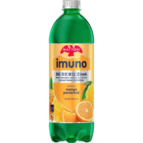 Mattoni 0,7 l Imuno Minerální voda mango+pomeranč jemně perlivá PET