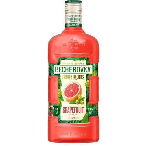 Likér Becherovka Karlovarská Grapefruit&Hops 20% 0,5 l
