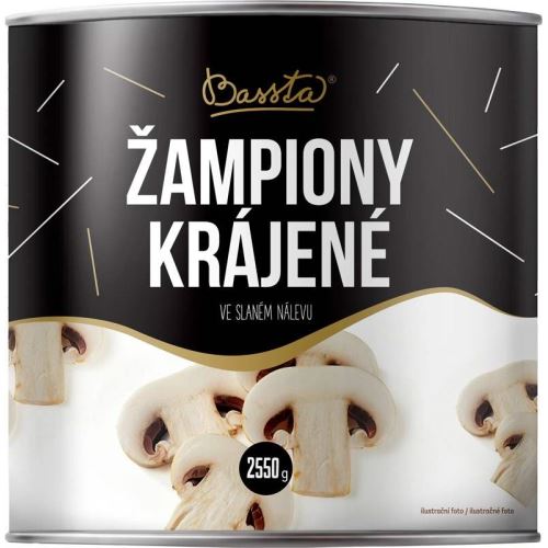 Žampiony krájené 2,55l Bassta