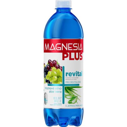 Magnesia Plus REVITAL .Minerální voda hroz.víno-aloe vera jemně perlivá 0,7 l PET