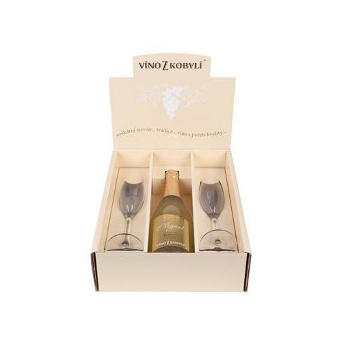 Muškát moravský  11,5% 0,75 l Frizzante + 2x sklo Kobylí